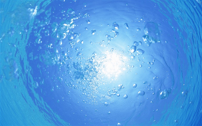 Под водой, синее море, вода пузырь, солнце, Мальдивские о-ва обои,s изображение