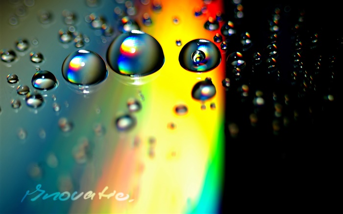 Капли воды, красочный фон, творческие фотографии обои,s изображение