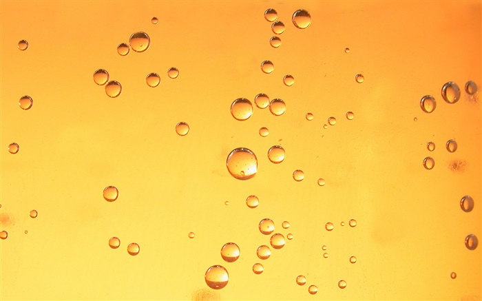 Капли воды, оранжевый фон обои,s изображение