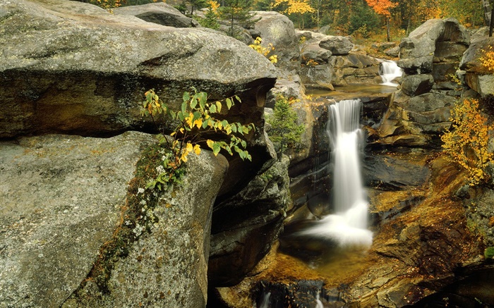 Водопад, камни, осень обои,s изображение