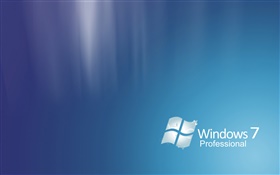 Windows 7 Professional, абстрактный синий