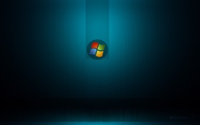 Windows 7 система, темно-синий фон HD обои