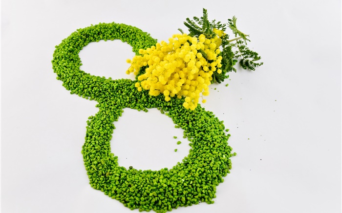 8 марта, Международный женский день, желтые цветы, мимоза обои,s изображение