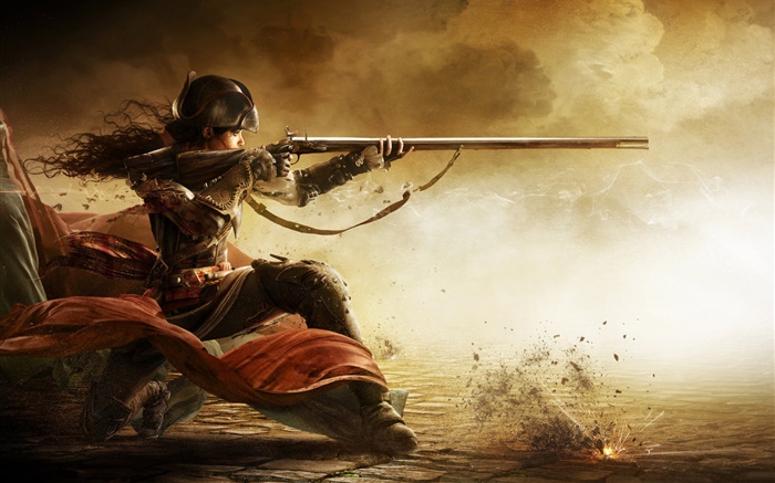 Assassin 's Creed: Liberation, использование девушка пистолет обои,s изображение