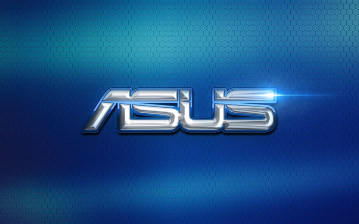 Asus логотип, синий фон обои,s изображение