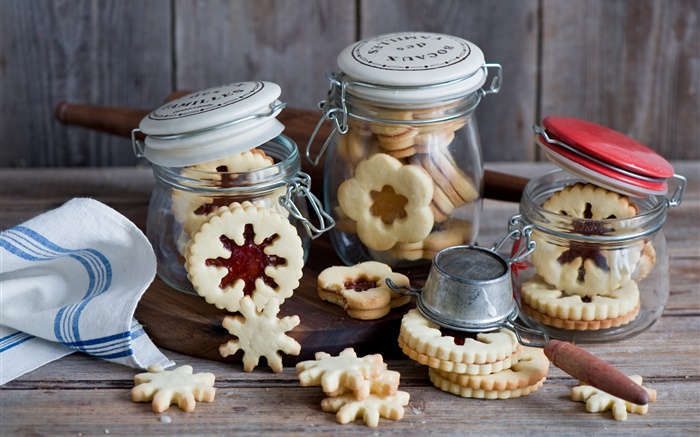 Печенье, банки, десерт обои,s изображение