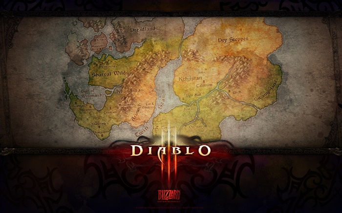 Diablo III, карта мира обои,s изображение
