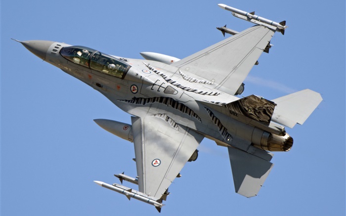 F-16AM Fighting Falcon, истребитель в многоцелевой небе обои,s изображение