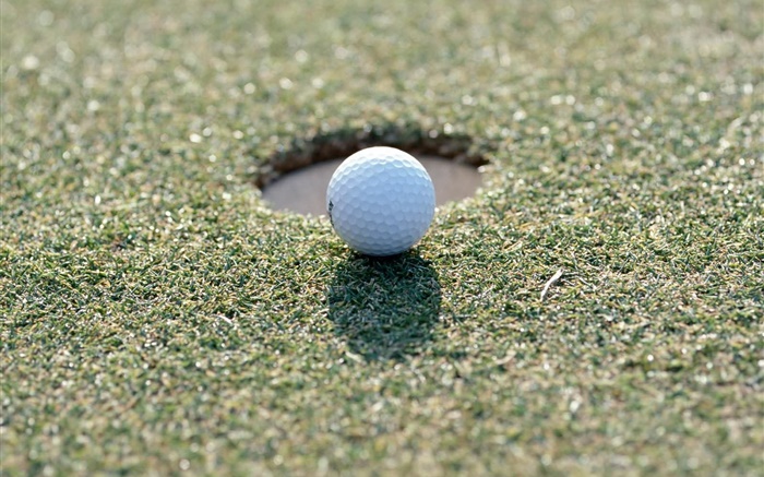 Мяч для гольфа на траве обои,s изображение