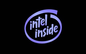 Intel Inside, логотип, черный фон HD обои