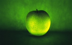Свет фрукты, зеленое яблоко