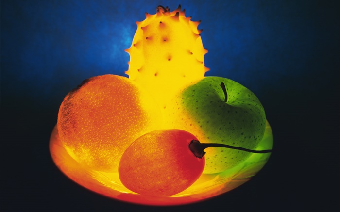 Свет фрукты, апельсин, Кивано, дерево помидор, яблоко обои,s изображение