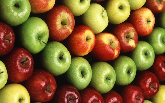 Многие яблоки, красный, оранжевый, зеленый обои,s изображение