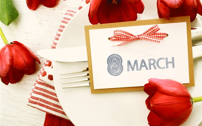 8 марта, Международный женский день, красные тюльпаны обои,s изображение
