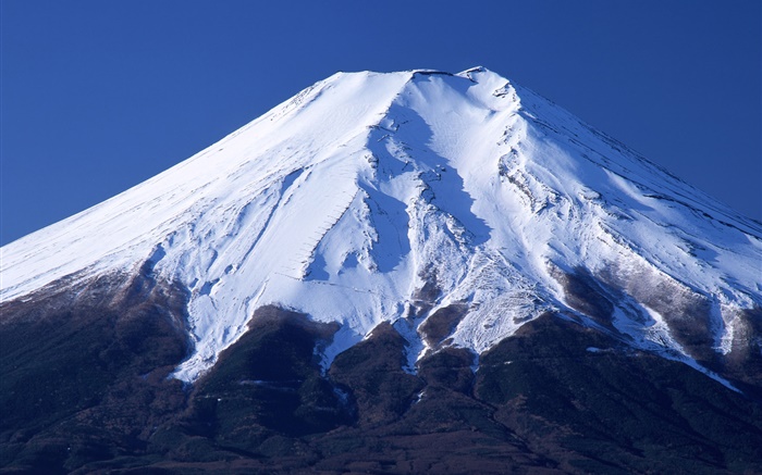 Гора Фудзи, Япония, снег обои,s изображение