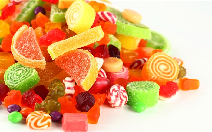Сладкие продукты питания, конфеты, красочные обои,s изображение