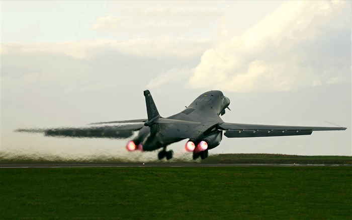 B-1B Lancer бомбардировщик взлетный обои,s изображение
