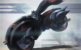 Бэтмен ездить мотоцикл, скорость, искусство рисования HD обои