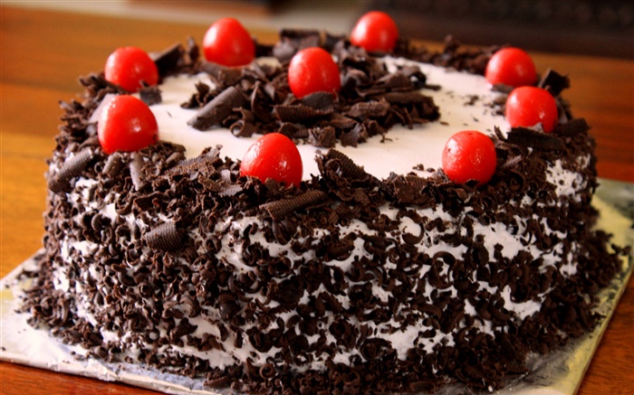 Шварцвальд торт, красные ягоды обои,s изображение