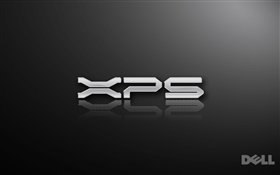 Dell XPS логотип, черный фон HD обои