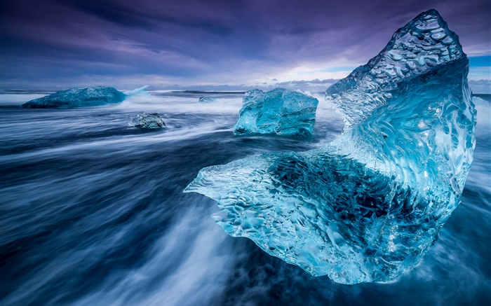 Исландия, айсберг, море, лед обои,s изображение