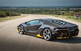 Lamborghini Сентенарио вид сбоку суперкар HD обои