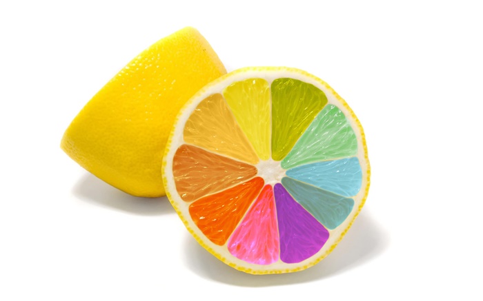 Лимон красочных цветов обои,s изображение