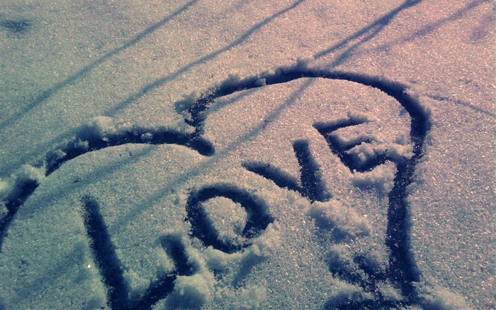 Любовь сердца в снегу обои,s изображение