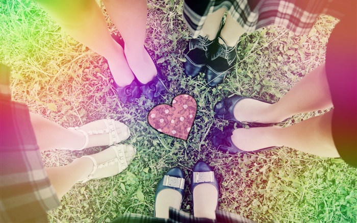 Школьные девочки, ноги, любовь сердца обои,s изображение