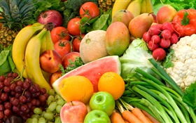 Овощи, фрукты, натюрморт крупным планом HD обои