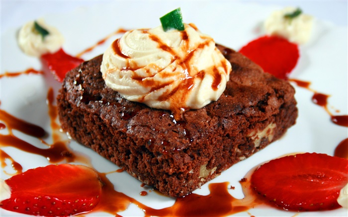 Вкусная еда, сладкий пирог, десерт, шоколад обои,s изображение