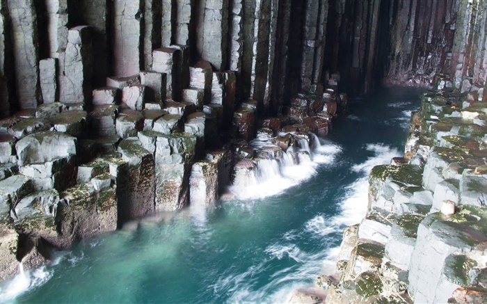 Фингалова пещера, вода, камни обои,s изображение
