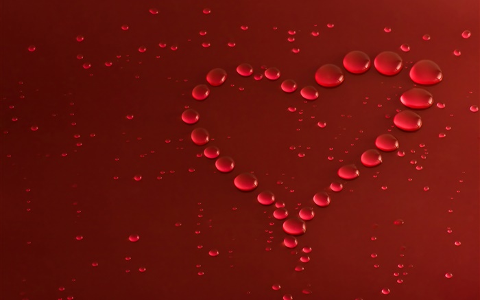 Любовь сердца, водяные капли обои,s изображение