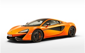 McLaren 570S оранжевый сторона суперкар просмотреть