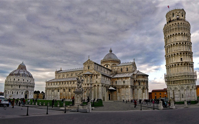 Собор, Пиза Пизанская башня, Италия, город обои,s изображение