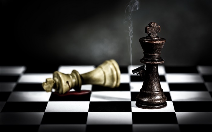 Шахматы используют оружие, креативный дизайн обои,s изображение
