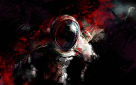 Таинственный космонавт, художественная фантазия HD обои