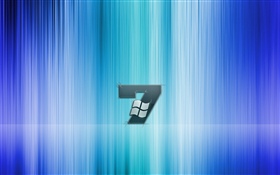 Windows 7, синий полосатый фон HD обои