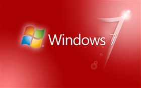 Windows 7 красный абстрактный фон HD обои