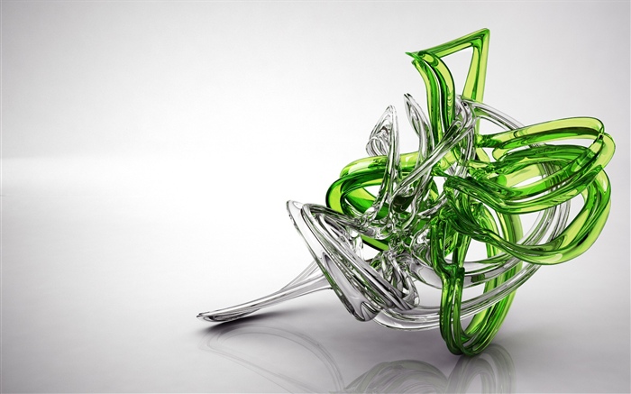 3D фрактал, узор, зеленый обои,s изображение