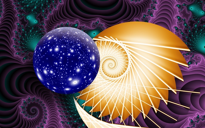 Абстрактная картина, шар, планета, формы обои,s изображение