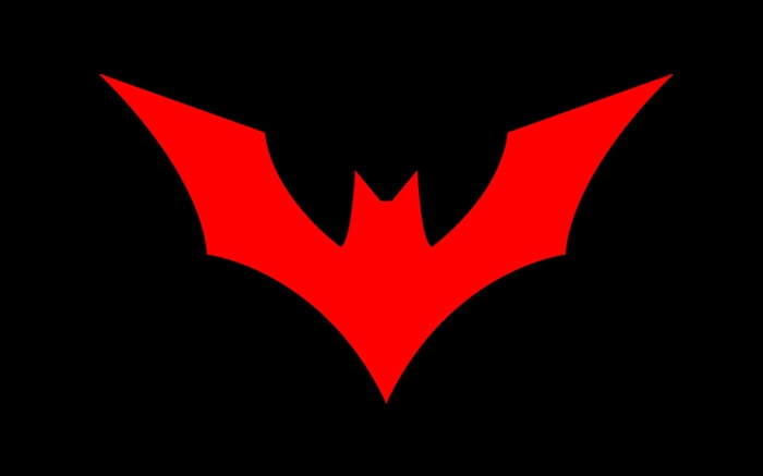 Бэтмен красный логотип, черный фон обои,s изображение