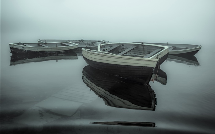 Лодки, озеро обои,s изображение