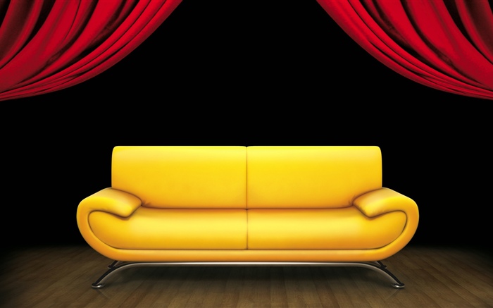 Интерьер, диван, занавес обои,s изображение