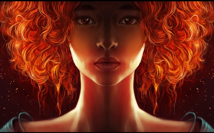 Девушка с рыжими волосами обои,s изображение