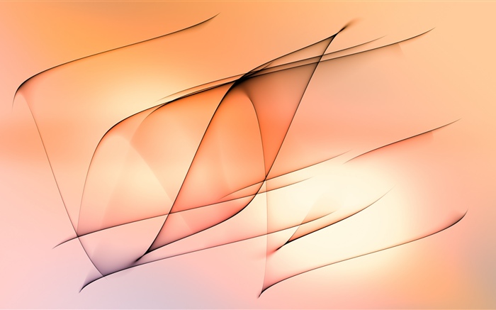 Абстрактные линии, оранжевый фон обои,s изображение