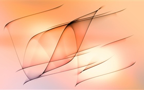 Абстрактные линии, оранжевый фон HD обои