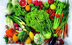 Многие виды овощей и фруктов HD обои