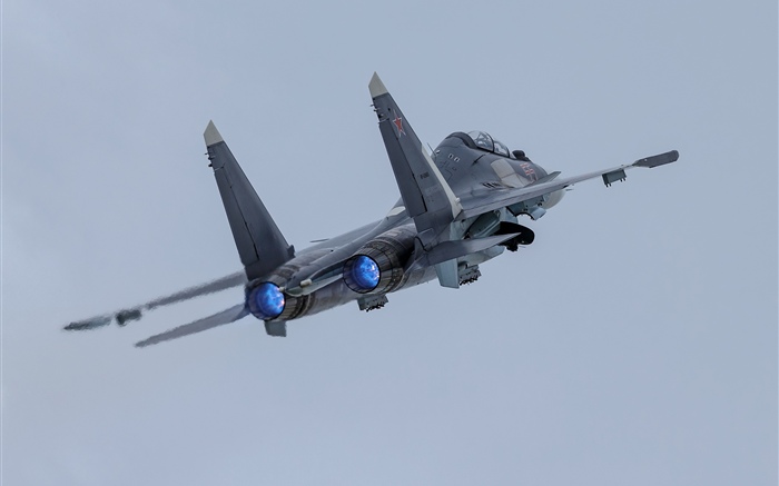 Самолет Су-30СМ, небо обои,s изображение