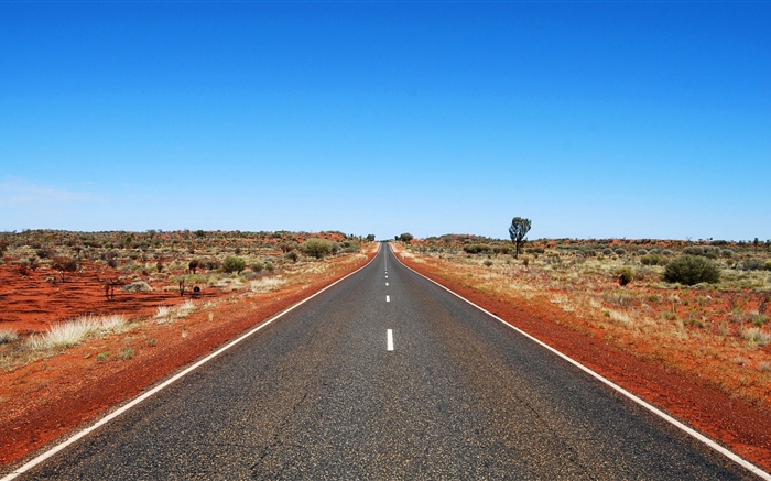 Австралия, дорога, голубое небо обои,s изображение